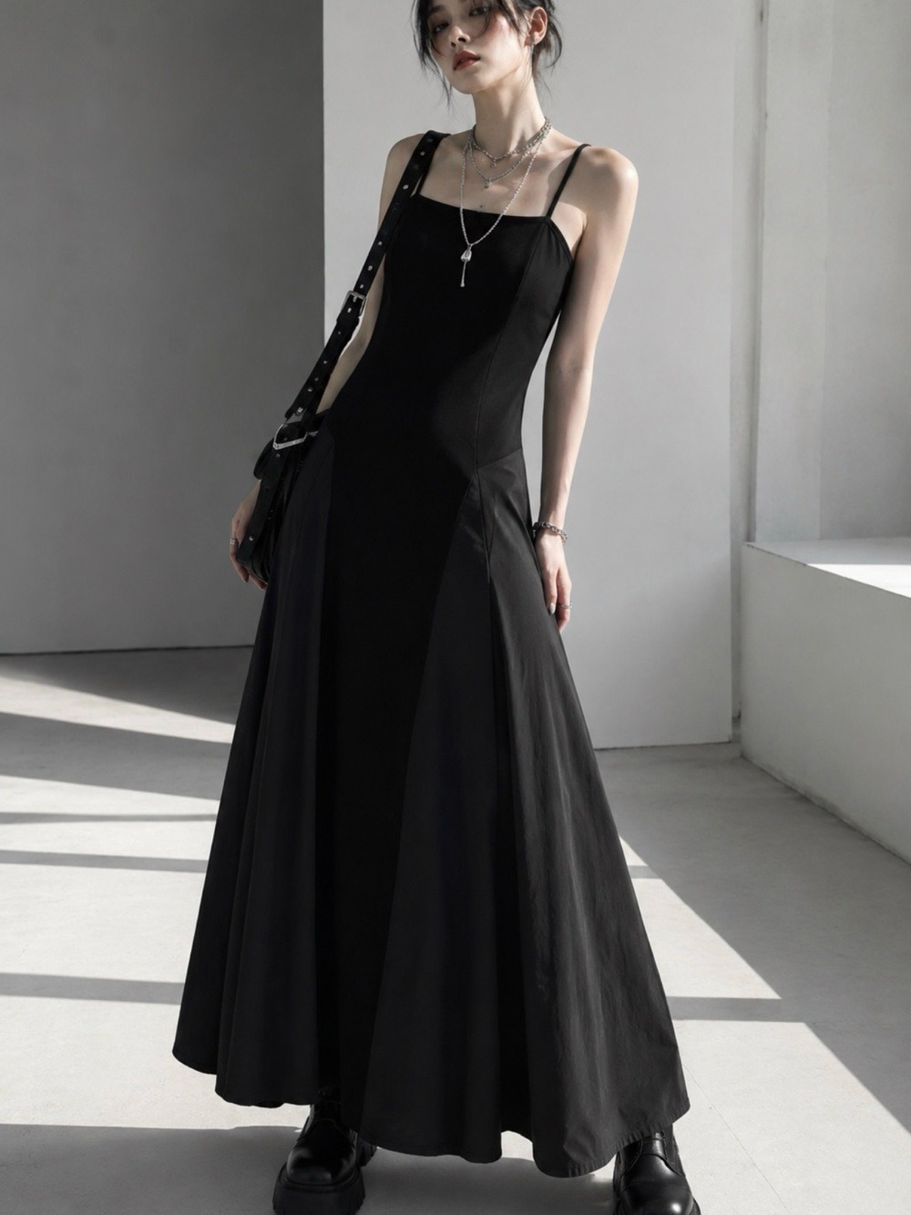 MELT THE LADY Japanese Fashion Brand Black Mixed-Material Maxi Size F (XS-S) - Picture 10 of 10